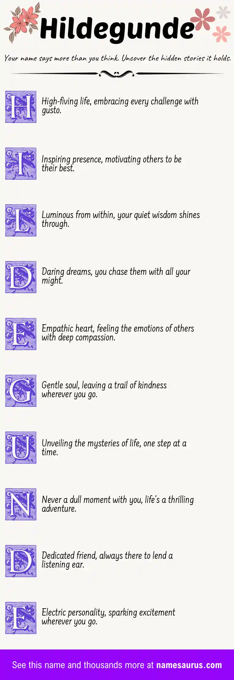 Acrostic poem about Hildegunde.
