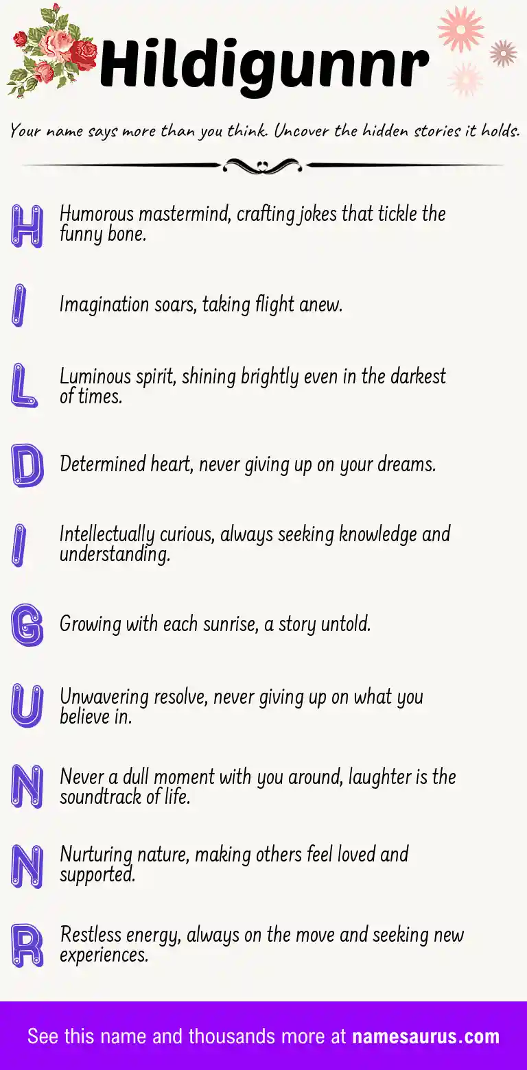 Acrostic poem about Hildigunnr.