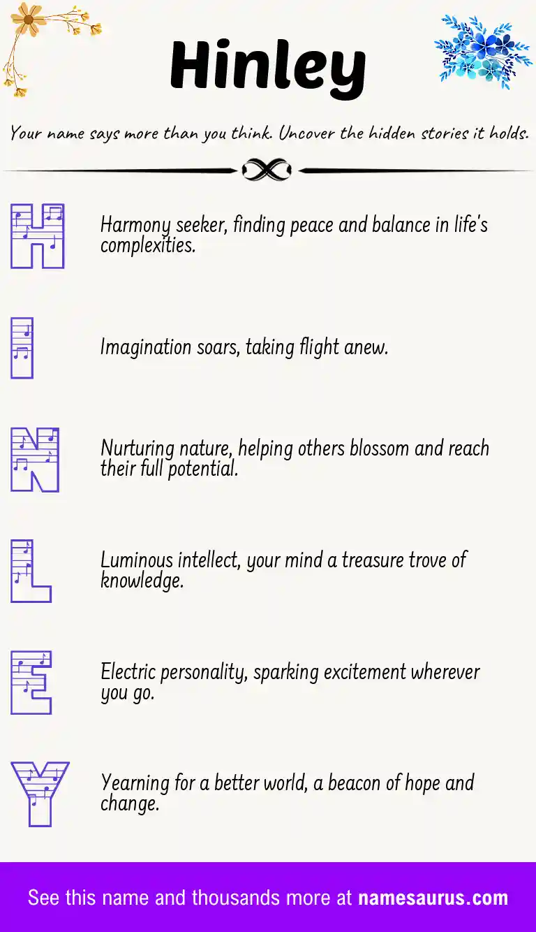 Acrostic poem about Hinley.