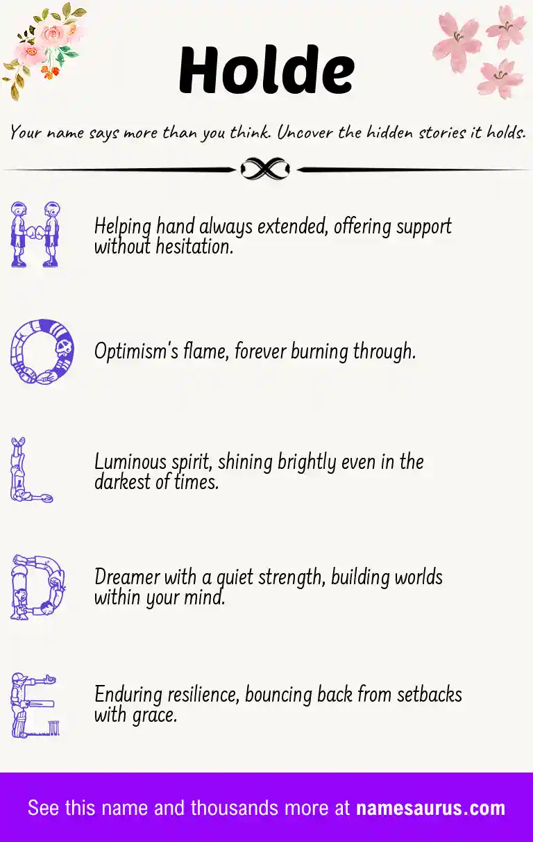 Acrostic poem about Holde.