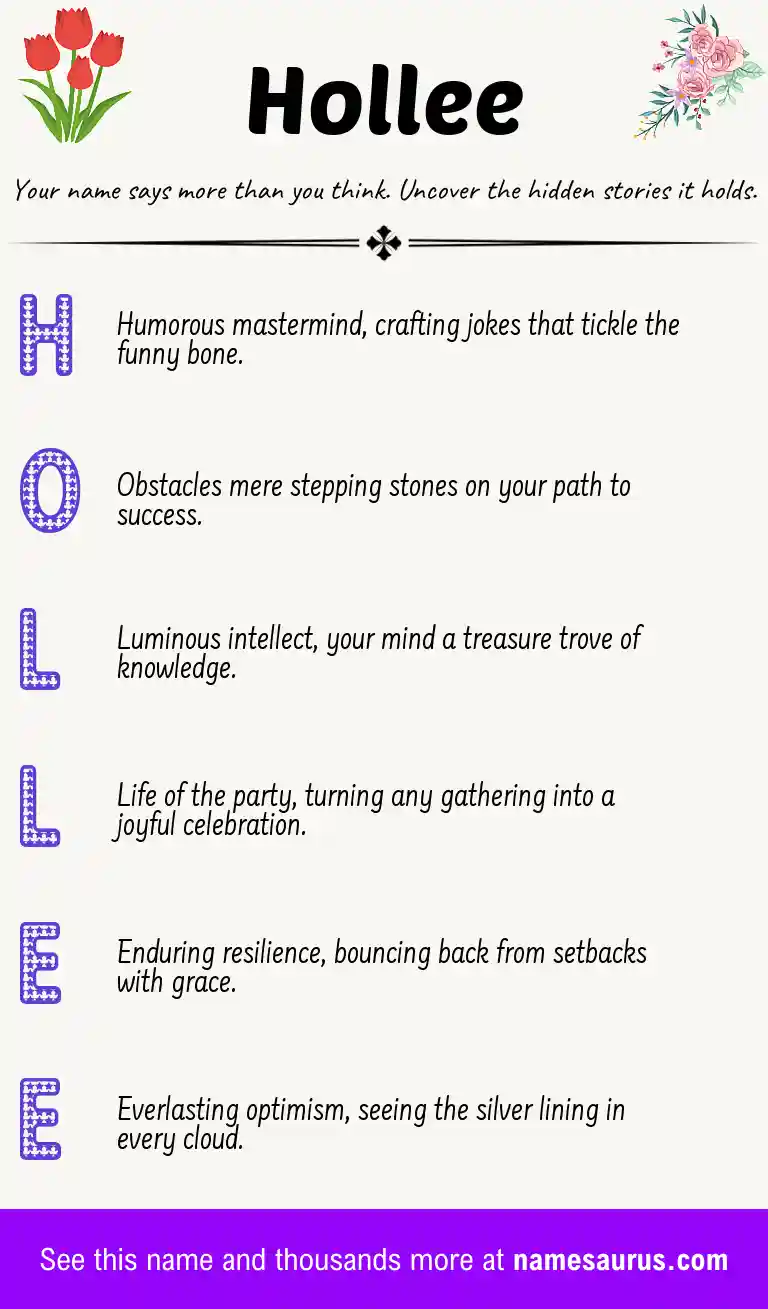 Acrostic poem about Hollee.