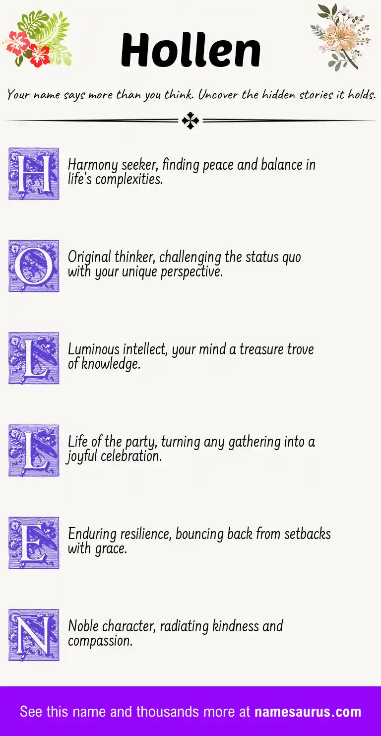 Acrostic poem about Hollen.