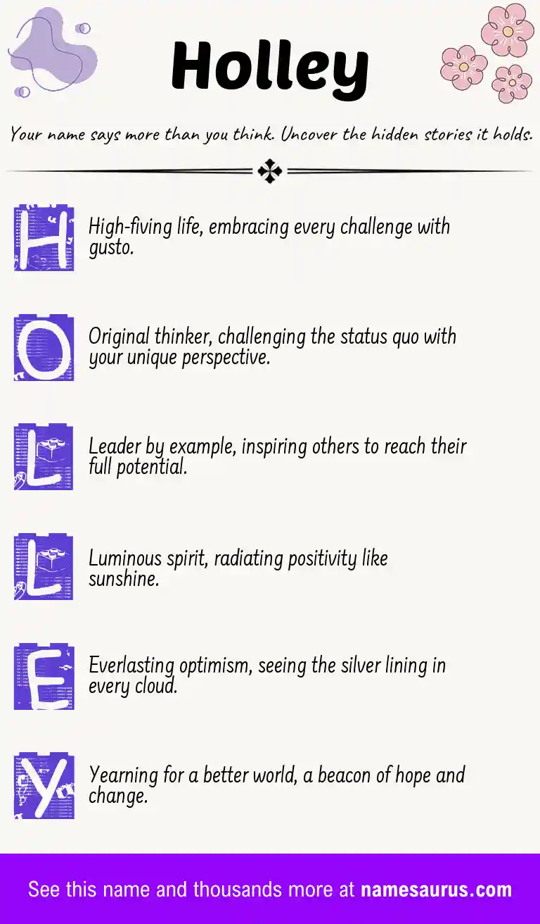 Acrostic poem about Holley.