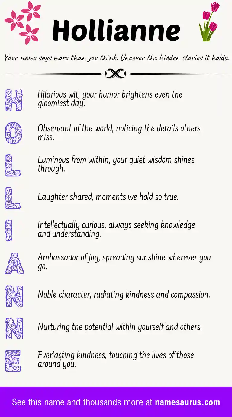 Acrostic poem about Hollianne.