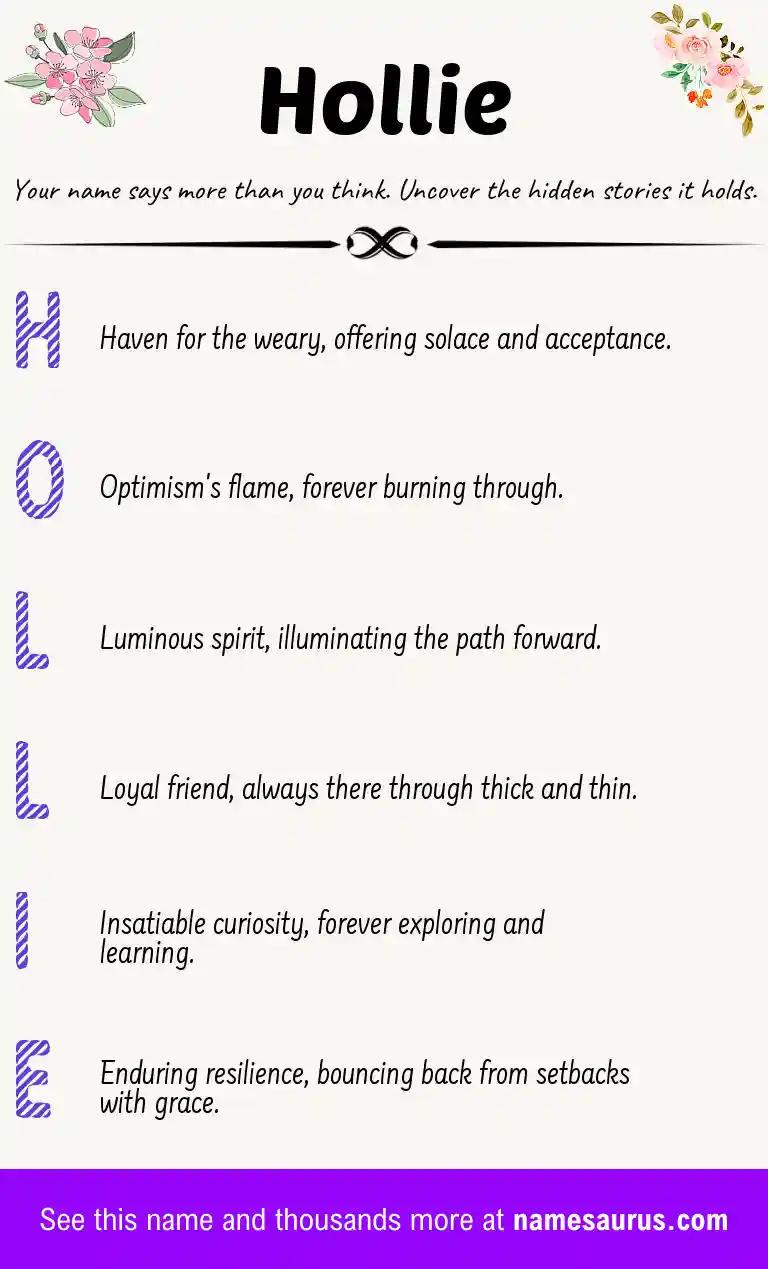 Acrostic poem about Hollie.