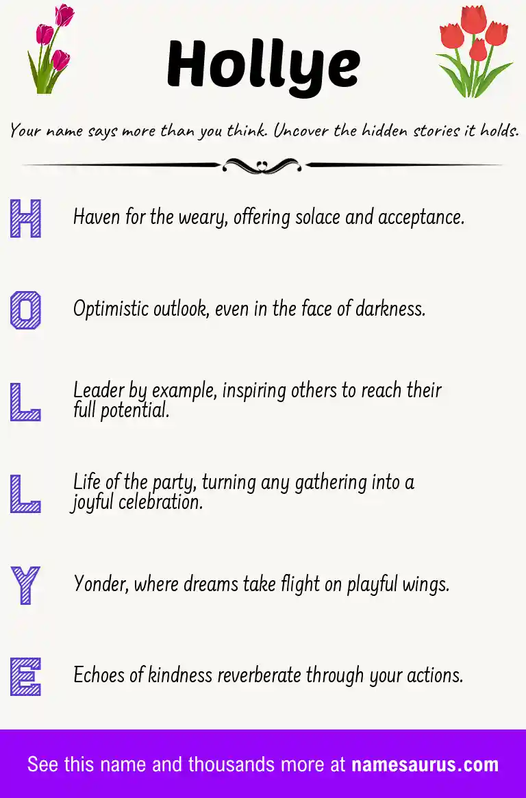 Acrostic poem about Hollye.