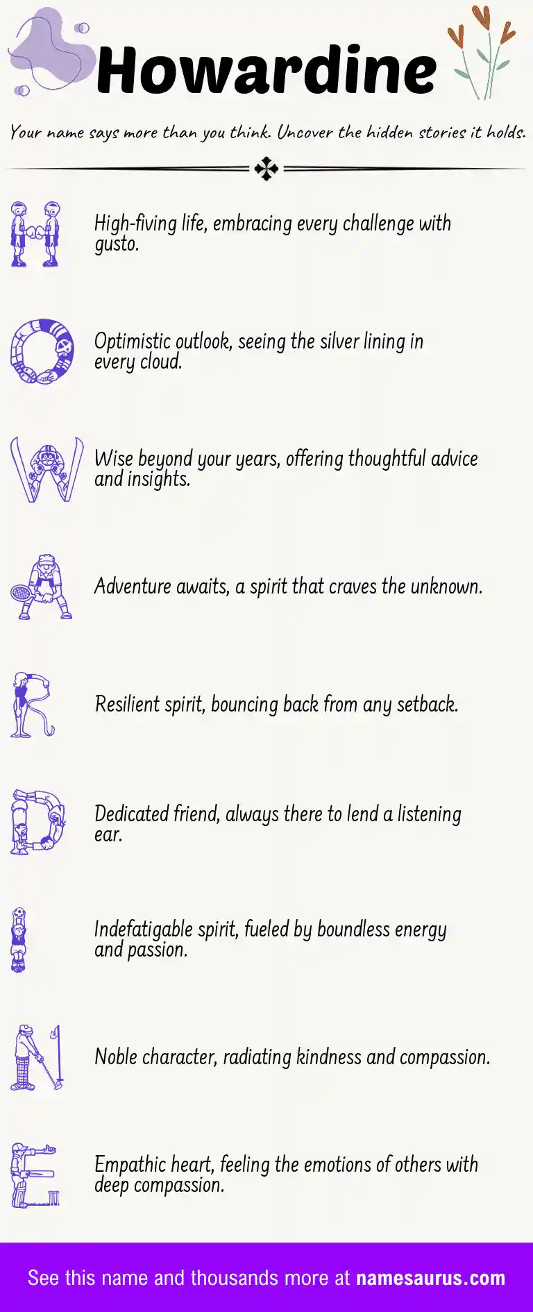 Acrostic poem about Howardine.