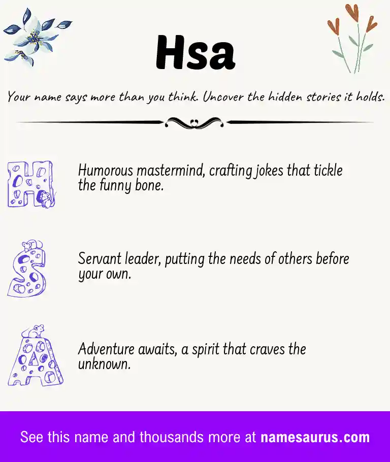 Acrostic poem about Hsa.
