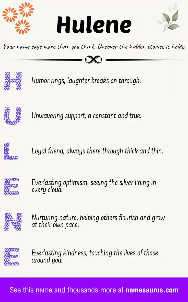 Acrostic poem about Hulene.