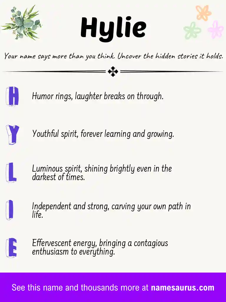 Acrostic poem about Hylie.