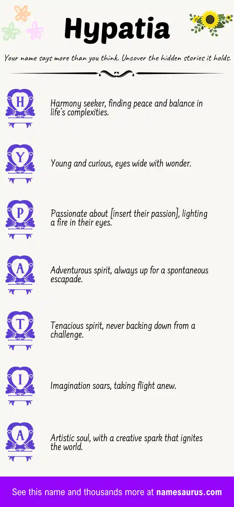 Acrostic poem about Hypatia.