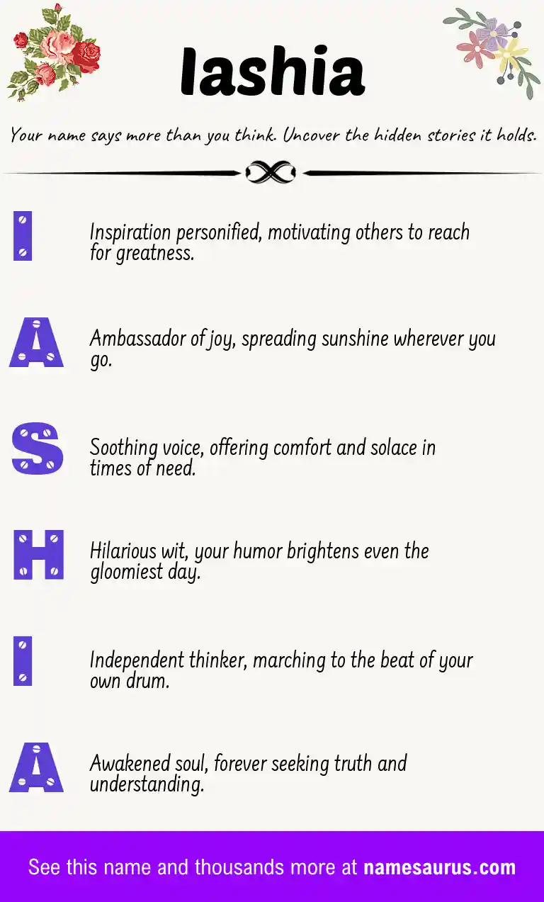 Acrostic poem about Iashia.