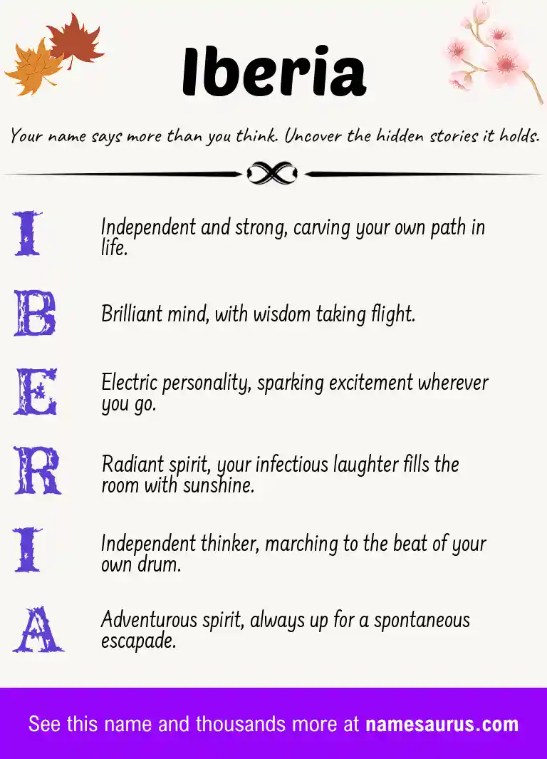 Acrostic poem about Iberia.