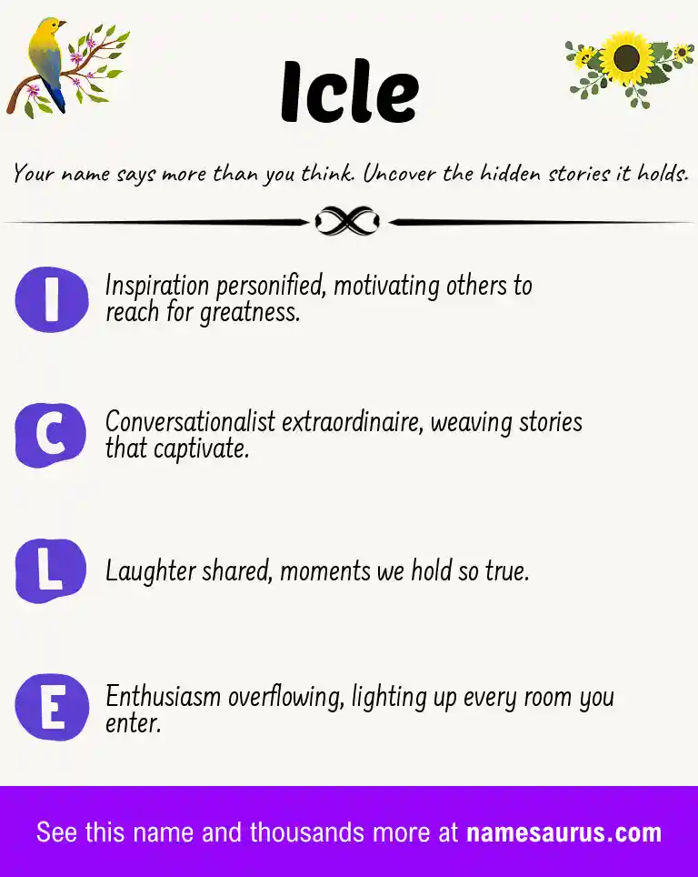 Acrostic poem about Icle.