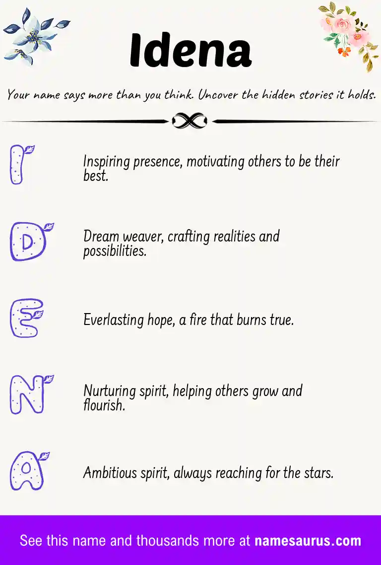 Acrostic poem about Idena.