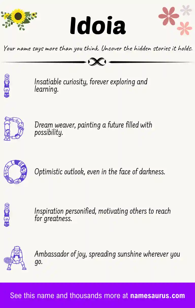 Acrostic poem about Idoia.