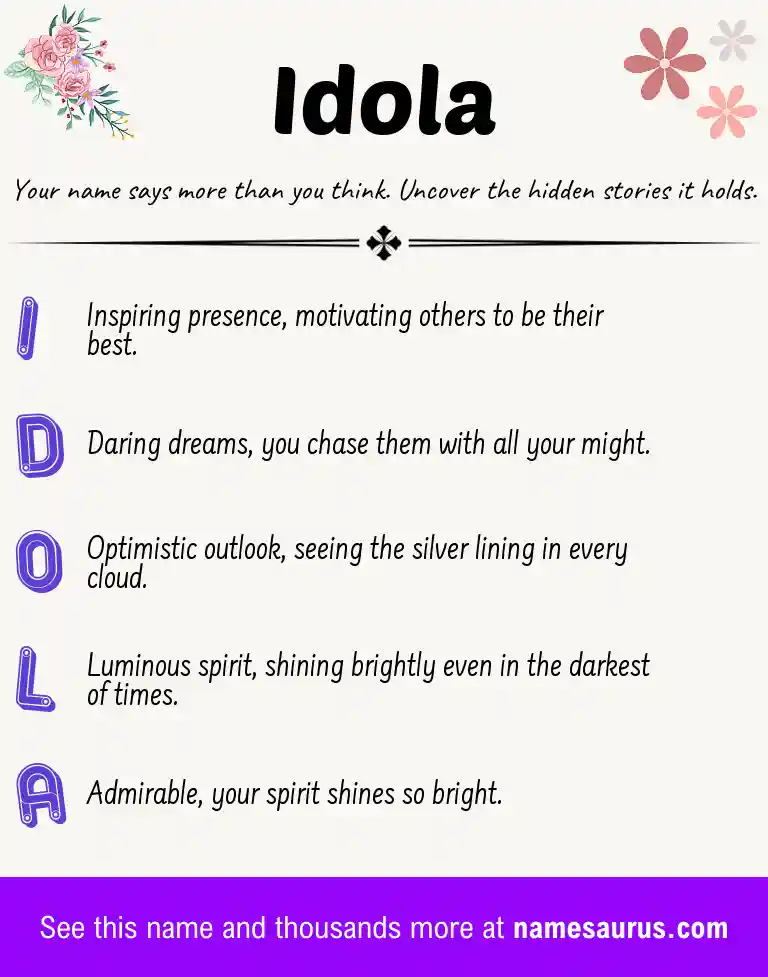 Acrostic poem about Idola.