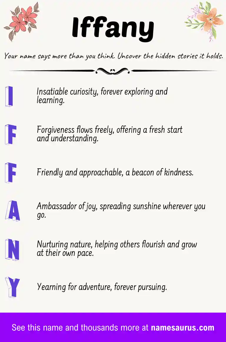 Acrostic poem about Iffany.
