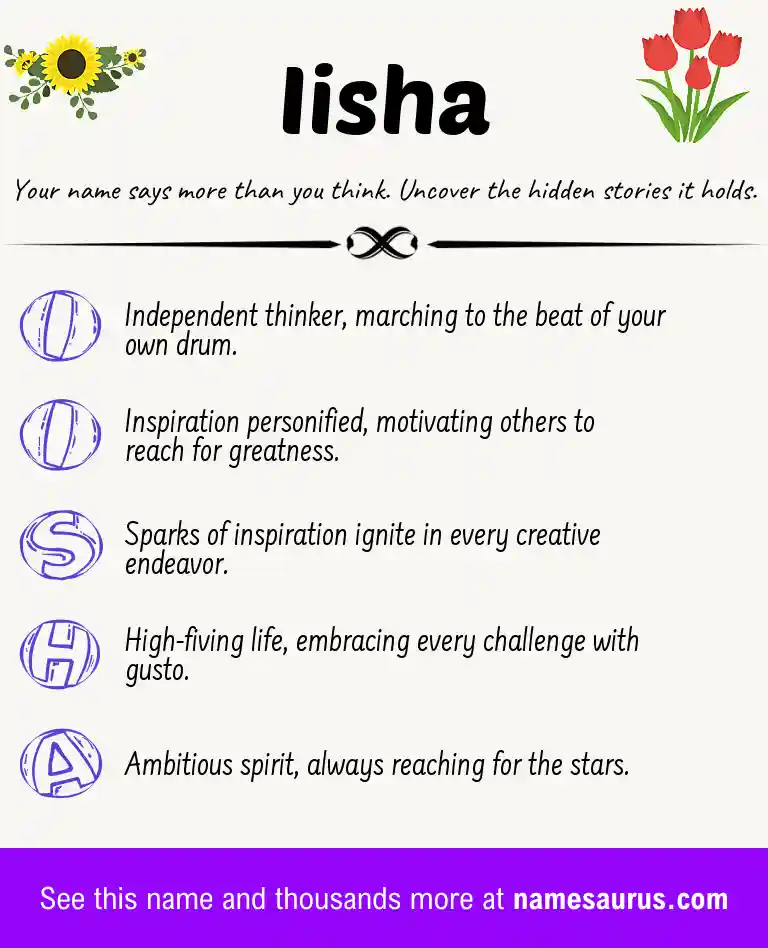 Acrostic poem about Iisha.