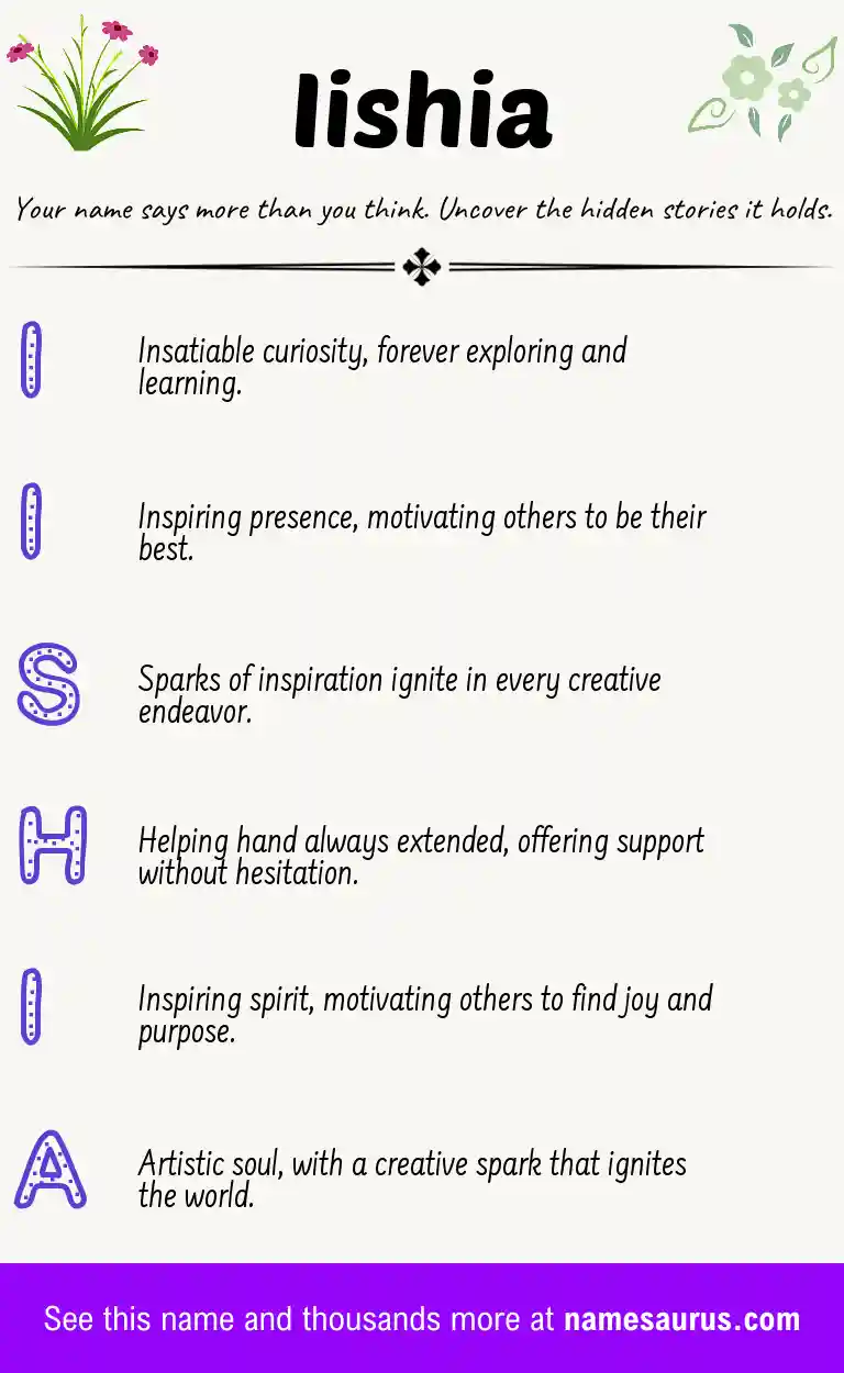 Acrostic poem about Iishia.