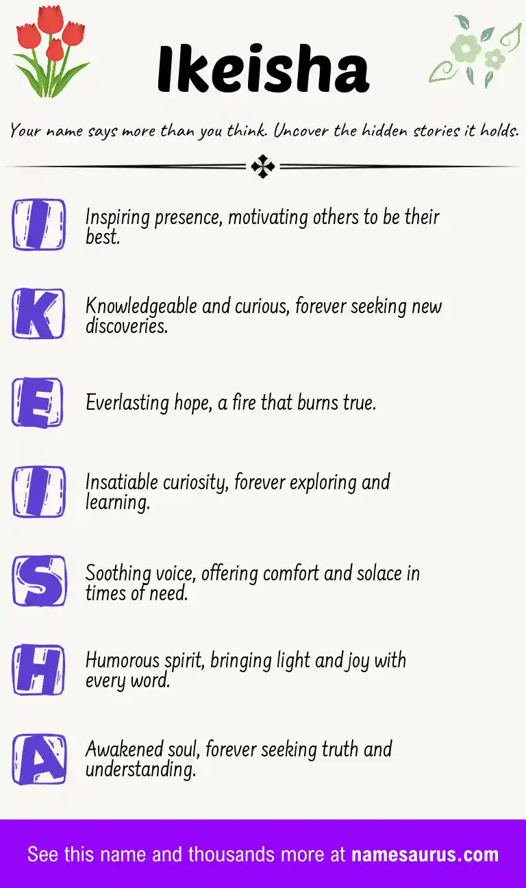 Acrostic poem about Ikeisha.
