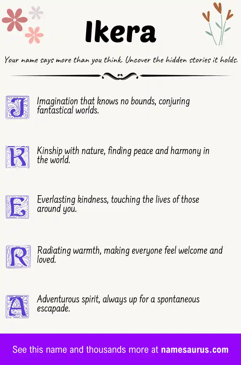 Acrostic poem about Ikera.