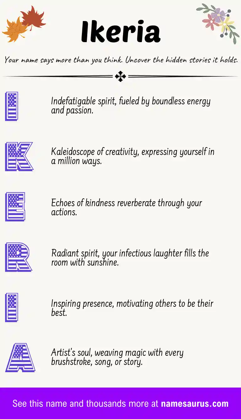Acrostic poem about Ikeria.