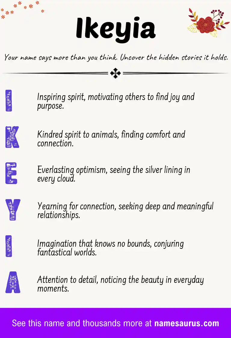 Acrostic poem about Ikeyia.