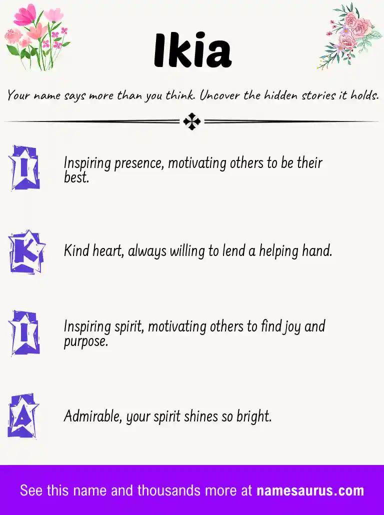 Acrostic poem about Ikia.