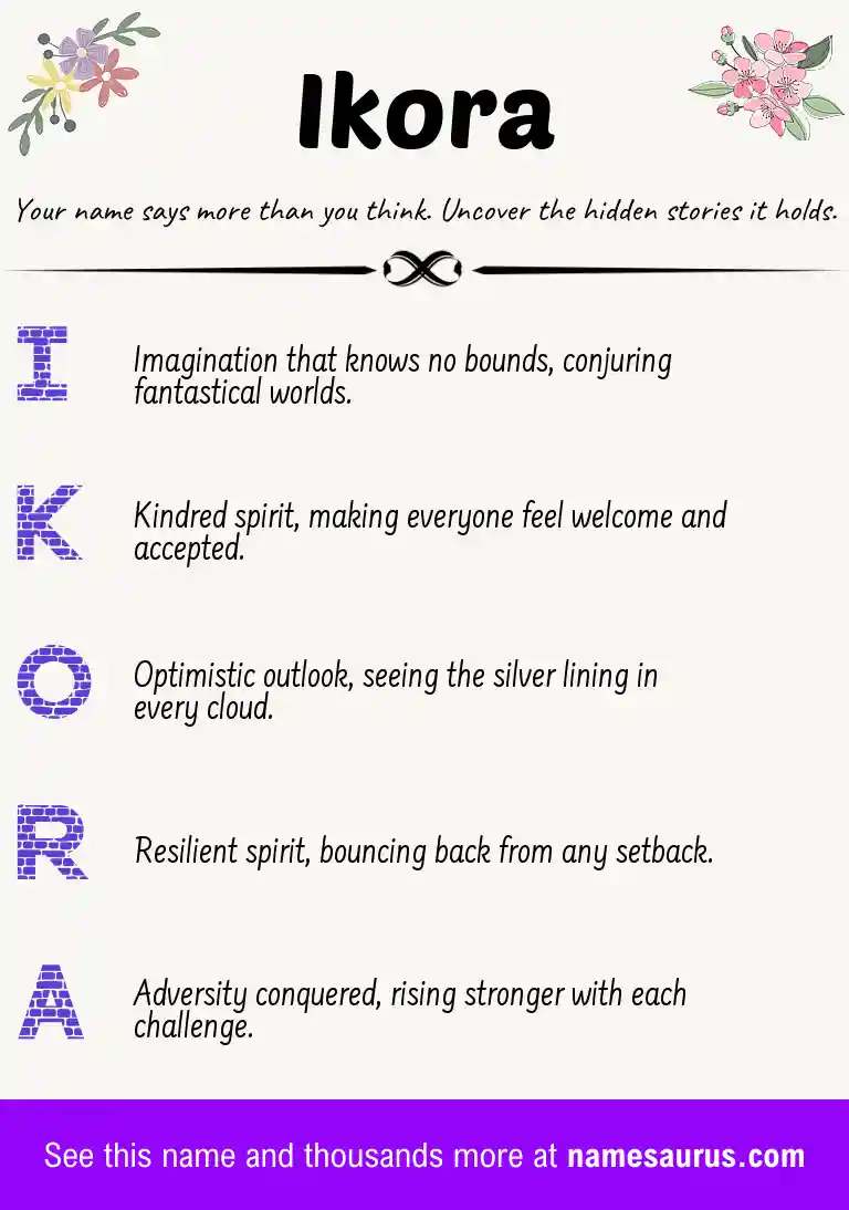 Acrostic poem about Ikora.