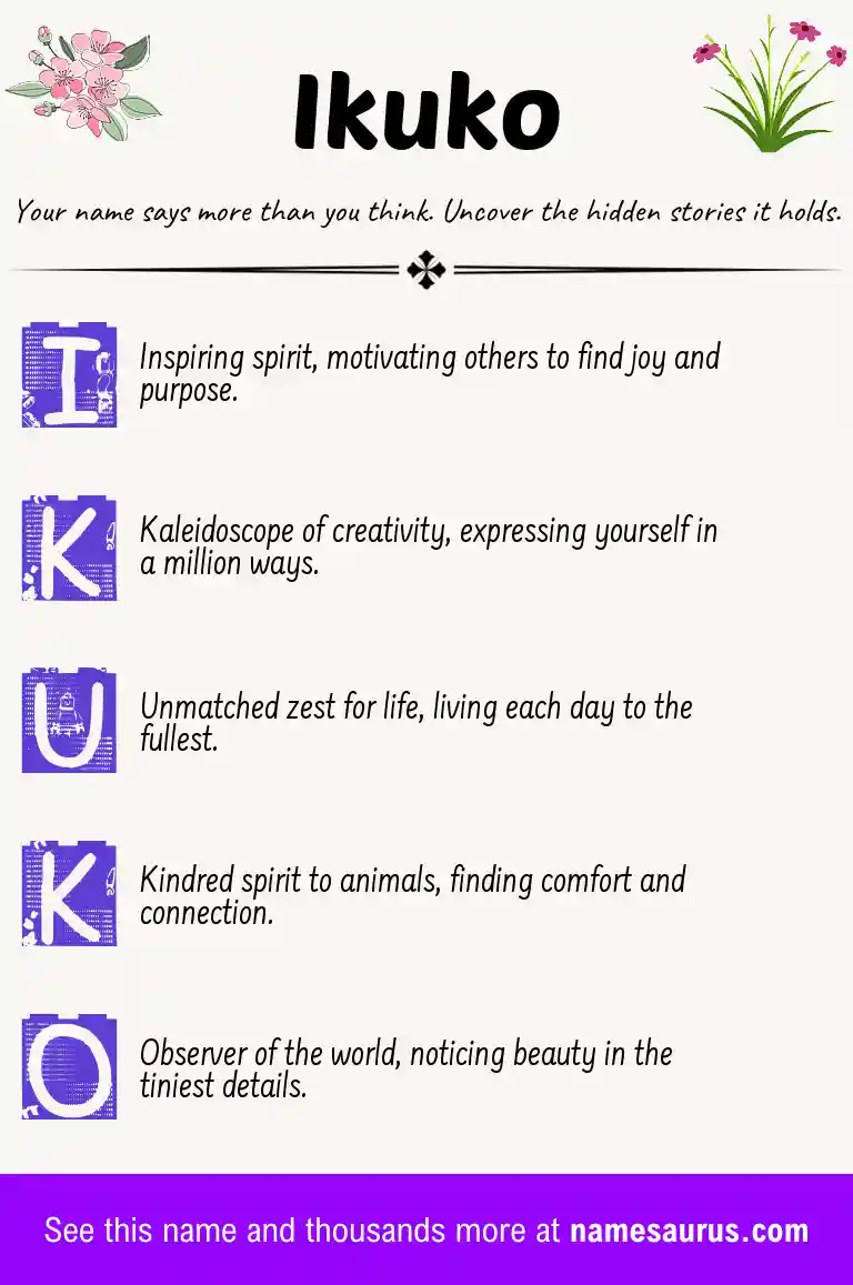Acrostic poem about Ikuko.