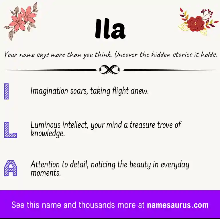 Acrostic poem about Ila.