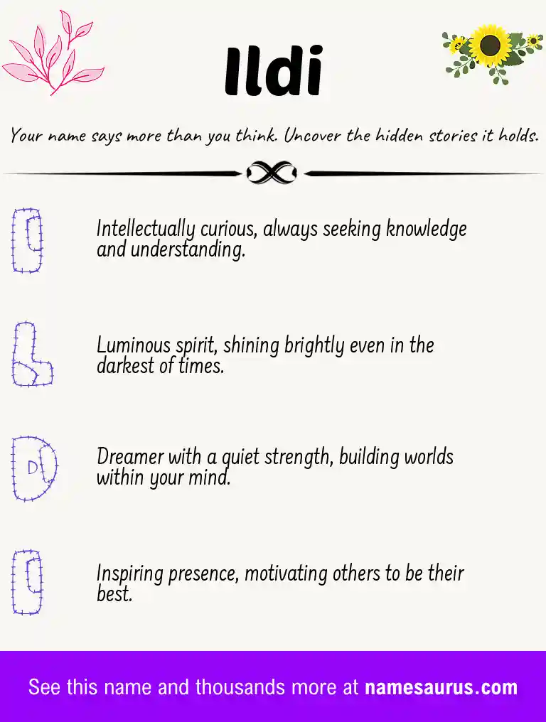 Acrostic poem about Ildi.