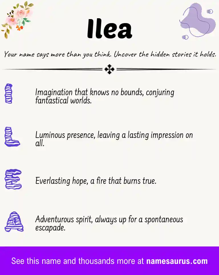 Acrostic poem about Ilea.