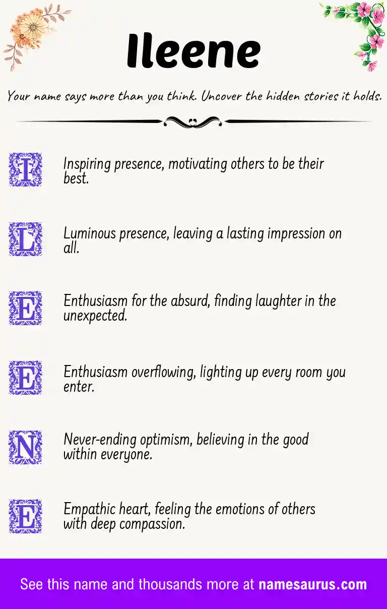 Acrostic poem about Ileene.