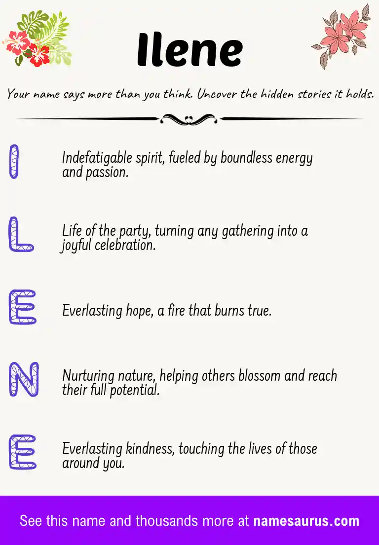Acrostic poem about Ilene.