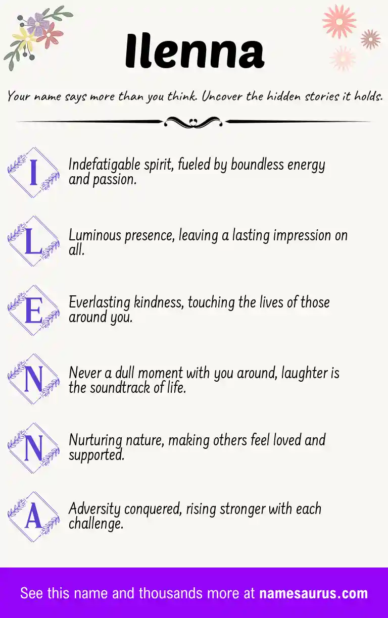 Acrostic poem about Ilenna.