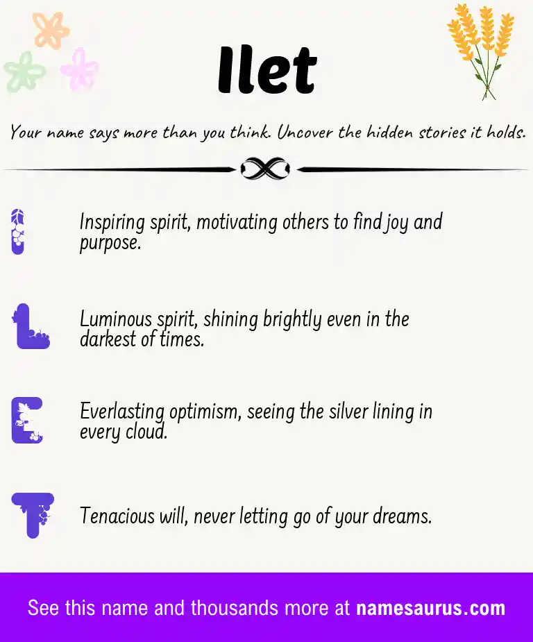 Acrostic poem about Ilet.
