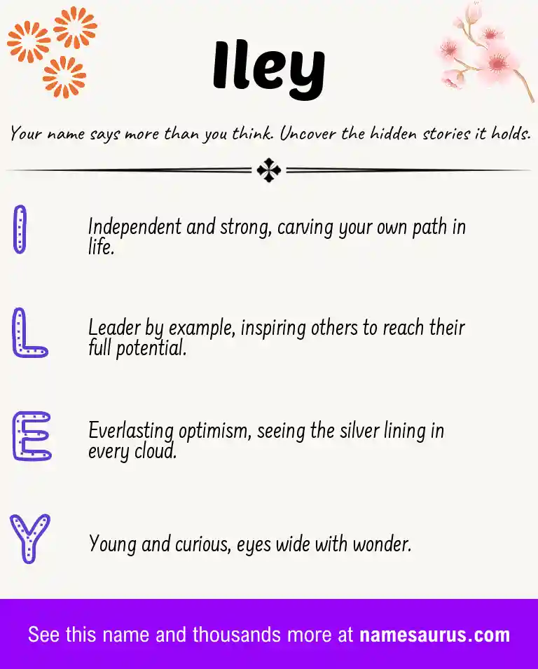 Acrostic poem about Iley.