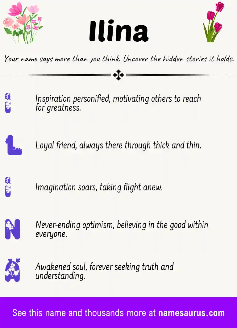 Acrostic poem about Ilina.
