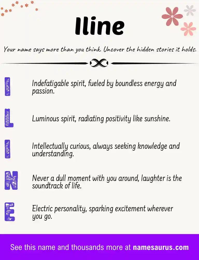 Acrostic poem about Iline.