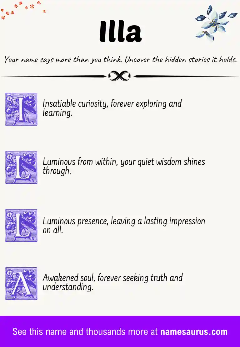 Acrostic poem about Illa.