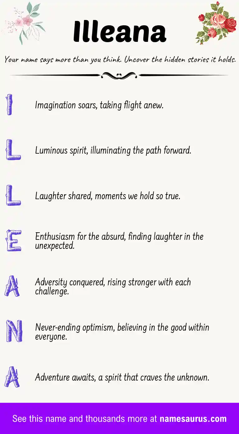 Acrostic poem about Illeana.