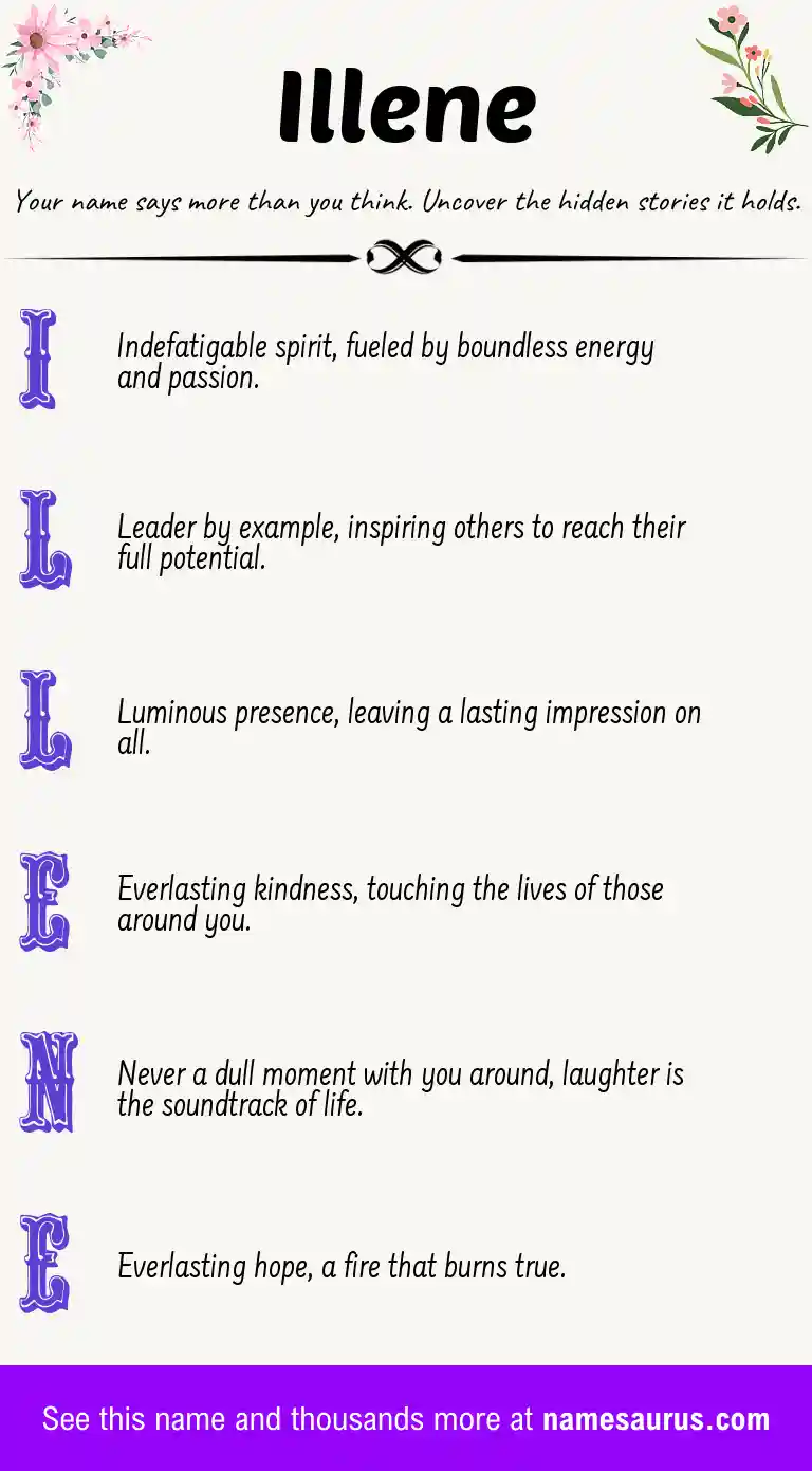 Acrostic poem about Illene.