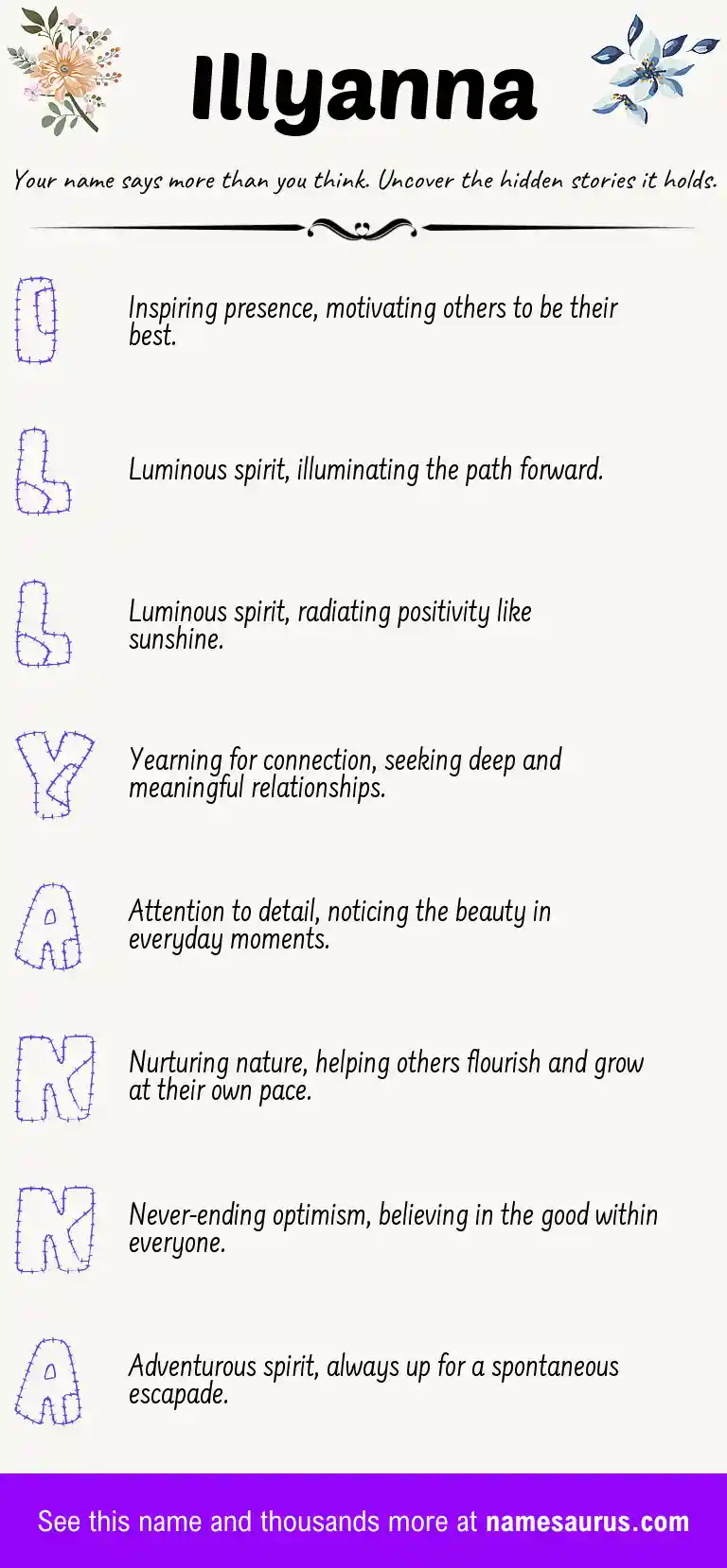 Acrostic poem about Illyanna.