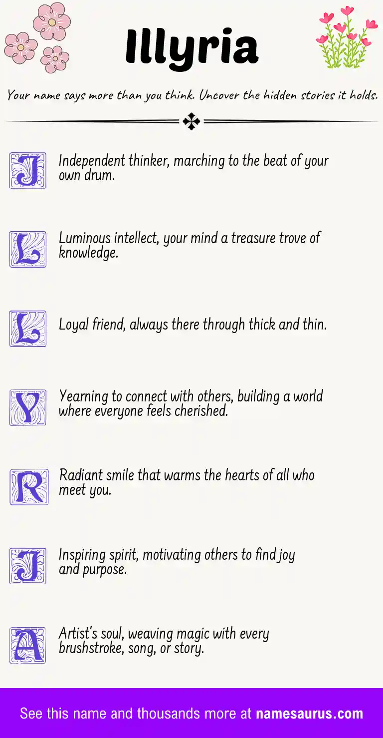Acrostic poem about Illyria.