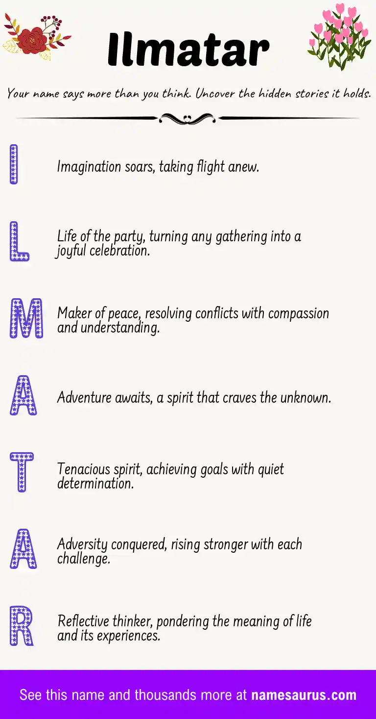 Acrostic poem about Ilmatar.