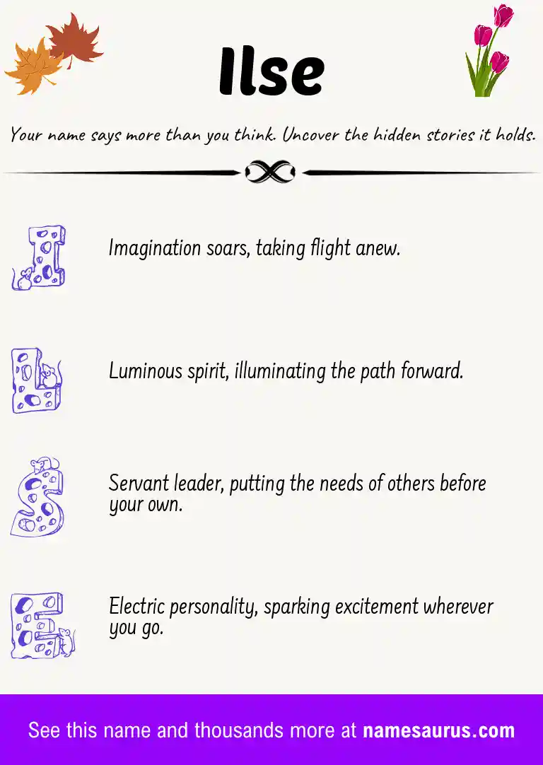 Acrostic poem about Ilse.