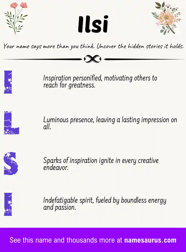 Acrostic poem about Ilsi.
