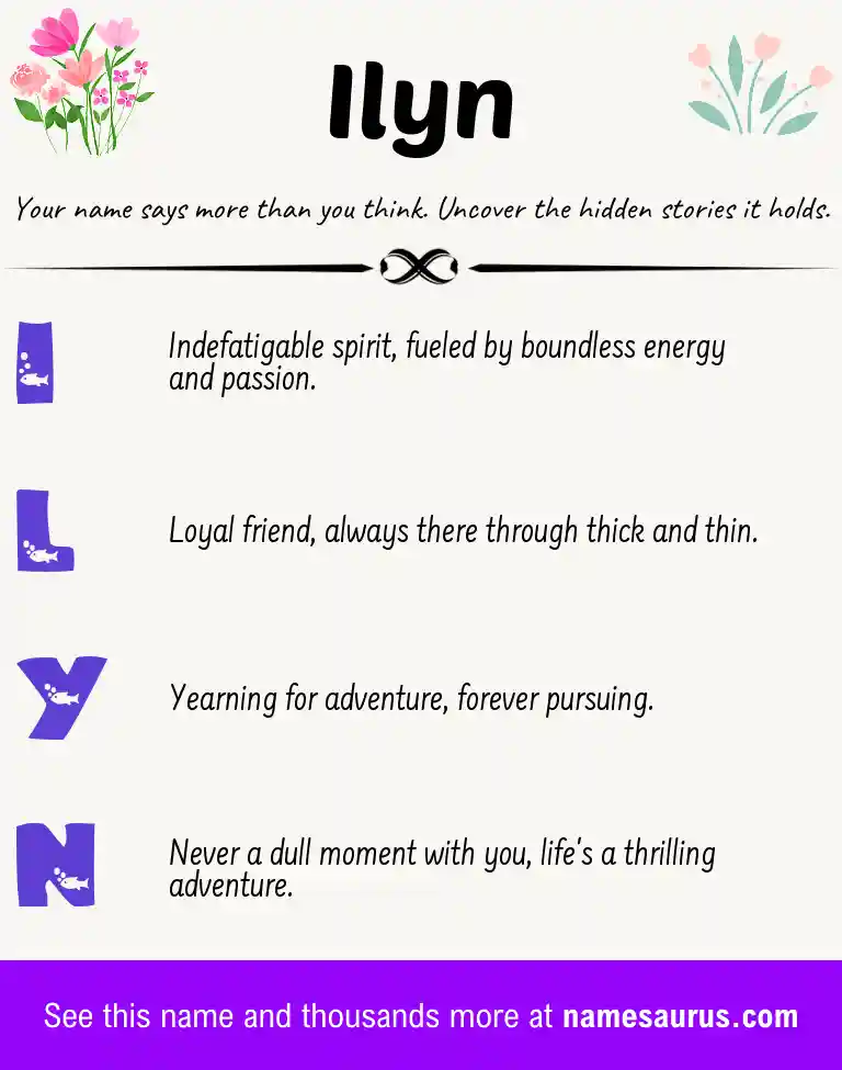 Acrostic poem about Ilyn.